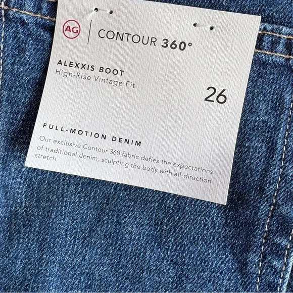 AG Adriano Goldschmied Women's 26 Dark Wash High Rise Alexxis Boot Jeans 360 - Picture 6 of 14